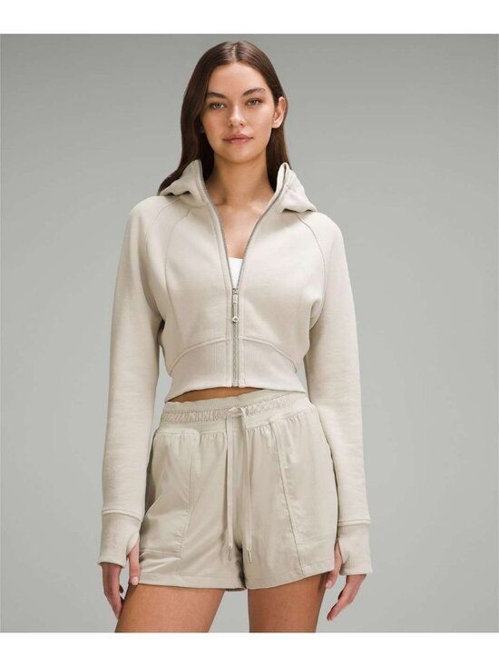 lululemon athletica Tops - Lululemon Scuba Full-Zip Cropped Hoodie Bone Cream Minimal Neutral